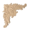 DEKOR 250x120 mm Ornament Ozdobny Dekoracyjny Narożnik z Pyłu Drzewnego DIY