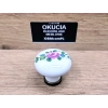 GAŁKA Meblowa Ceramiczna 30 mm MARCO Rączka Uchwyt Stary Mosiądz + Kwiaty
