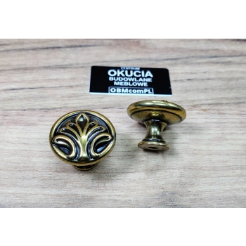 GAŁKA Meblowa 30 mm FENICE Klasyczny Vintage Rączka Uchwyt Stare Złoto
