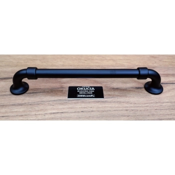 UCHWYT Meblowy NAVY 212x36 mm Vintage LOFT Industrialny CZARNY MAT L-196