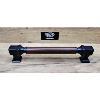 UCHWYT Meblowy FAGIS 180x25 mm Styl Industrialny + Rączka Drewno L-160 mm