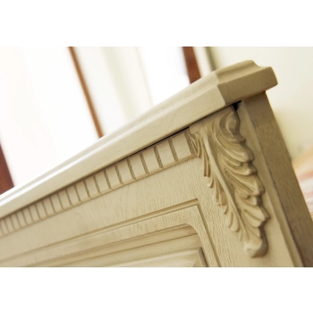 DEKOR 110x40 mm Ornament Ozdobny Liść Akantu Dekoracyjny z Pyłu Drzewnego