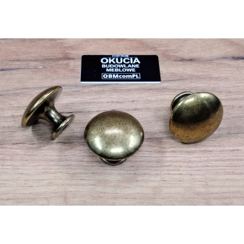 GAŁKA Meblowa 25 mm FAUSTO Retro Vintage Antyk Rączka Uchwyt Stary Mosiądz