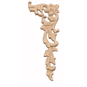 DEKOR 125x280 mm Ornament Ozdobny Dekoracyjny Narożnik Pyłu Drzewnego Prawy