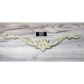 DEKOR 355x85 mm Ornament Ozdobny Dekoracyjny Korona z Pyłu Drzewnego DIY
