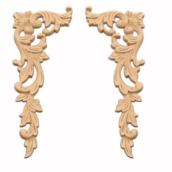 DEKOR 125x280 mm Ornament Ozdobny Dekoracyjny Narożnik Pyłu Drzewnego Lewy