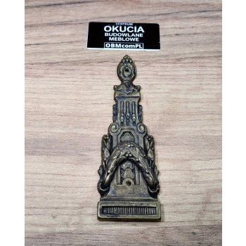 ORNAMENT MOSIĘŻNY 42x133 Dekor Ozdobny Mosiądz Patyna Retro Vintage Antyk