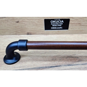 UCHWYT Meblowy CUTTER 340x36 mm Styl Industrialny + Rączka Drewno L-320