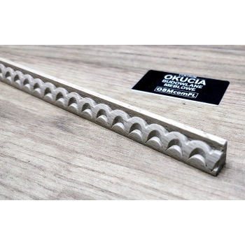 Listwa Rzeźbiona Drewniana Bukowa 12x9mm 1200mm Ozdobna Meble Dekoracja 0009