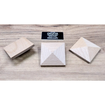 DEKOR Drewniany Piramida 50 mm Ornament Ozdobny Dekoracyjny Drewno BUK