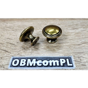 GAŁKA Meblowa 25 mm NEREO Retro Vintage Antyk Rączka Uchwyt STARE ZŁOTO
