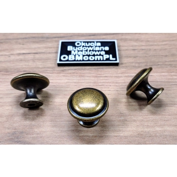 GAŁKA Meblowa 25 mm GINO Retro Vintage Antyk Rączka Uchwyt Stary Mosiądz
