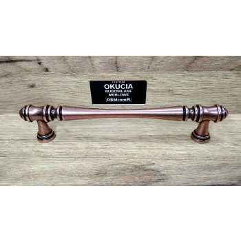 UCHWYT Meblowy 158x14 COLUMNAE Retro Vintage Klasyczny Stara MIEDŹ L-128