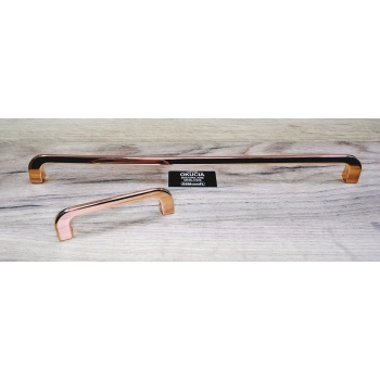 UCHWYT Meblowy 332x7 Relingowy CLIP Designerski Reling MIEDŹ Połysk L-320