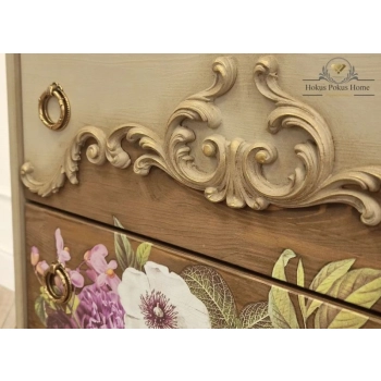 DEKOR 300x120 mm Ornament Ozdobny Dekoracyjny Detal z Pyłu Drzewnego DIY