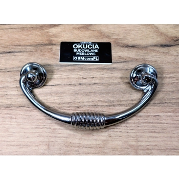UCHWYT Meblowy OLONA 120x52 Rączka Retro Klasyczny CHROM Połysk L-96 mm