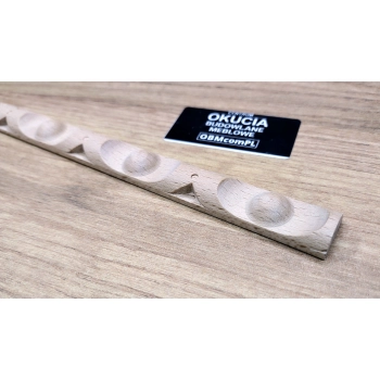 Listwa Drewniana Bukowa Półwałek Kulki Plecionka Owalna 15x8mm 1200mm 0266