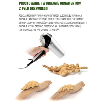 DEKOR 355x85 mm Ornament Ozdobny Dekoracyjny Korona z Pyłu Drzewnego DIY
