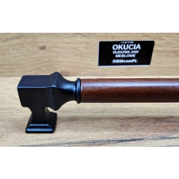 UCHWYT Meblowy FAGIS 180x25 mm Styl Industrialny + Rączka Drewno L-160 mm