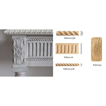 Listwa Drewniana Bukowa Warkocz Półwałek 11x5mm 1200mm Meble Dekoracja 0031M