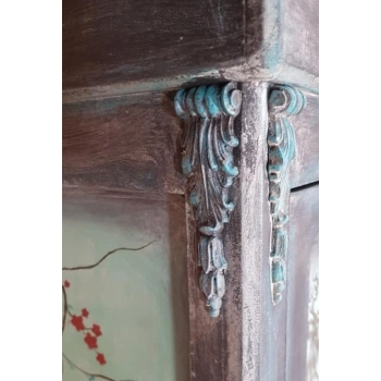 DEKOR 110x30 mm Ornament Ozdobny Liść Akantu Dekoracyjny z Pyłu Drzewnego