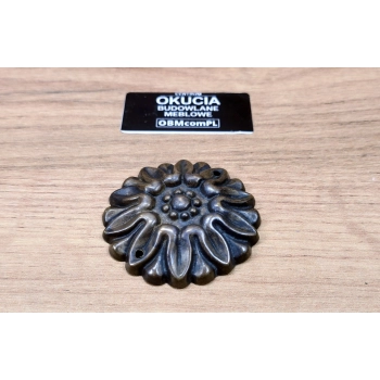 ORNAMENT MOSIĘŻNY fi 50 mm Dekor Okrągła Rozeta Ozdobna Retro Vintage Antyk