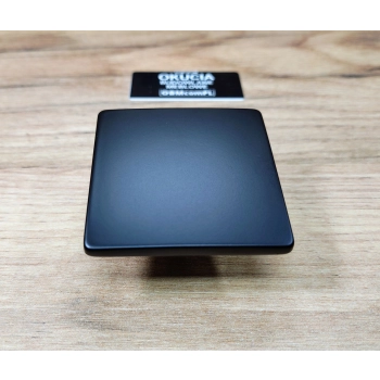 GAŁKA Meblowa 50x50 mm Kwadratowa Rączka Wave Uchwyt Szafki CZARNY MAT