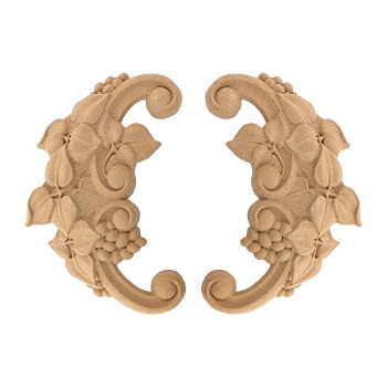 DEKOR 90x135 mm Lewy Ornament Ozdobny Dekoracyjny Kwiaty z Pyłu Drzewnego