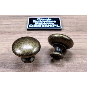 GAŁKA Meblowa 30 mm LEARCO Retro Uchwyt Vintage Rączka STARY MOSIĄDZ