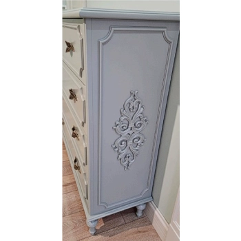 DEKOR 760x290 mm Ornament Ozdobny Dekoracyjny Ażurowy z Pyłu Drzewnego DIY