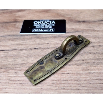 UCHWYT Meblowy 20x68 mm Pionowy bez otworu na klucz MOSIĄDZ Patynowany