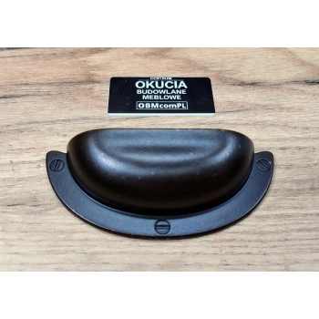 UCHWYT Meblowy MUSZELKA Duża 95x38 Rączka CIEMNY BRĄZ L-64 mm