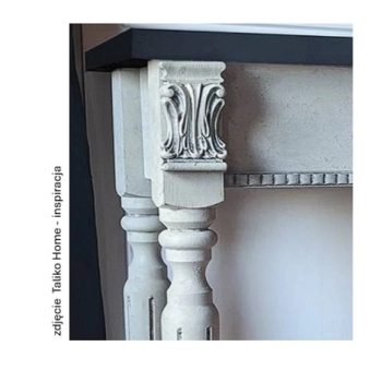 KAPITEL Liść Akantu 60x80mm DEKOR Ozdobny Ornament Pył Drzewny do Mebli