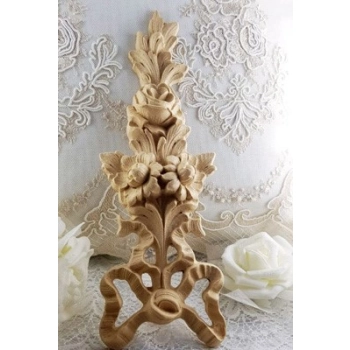 DEKOR 270x95 mm Ornament Ozdobny Dekoracyjny Girlanda z Pyłu Drzewnego DIY