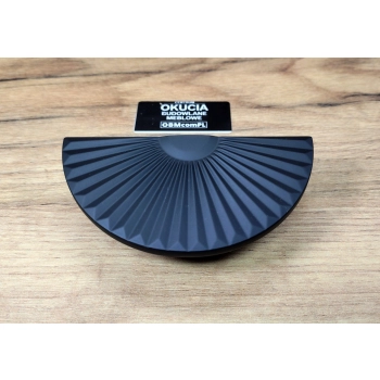 UCHWYT Meblowy 100x50 Półksiężyc Półokrąg Rączka Art Deco CZARNY MAT L-64