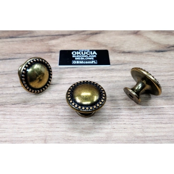 GAŁKA Meblowa 30 mm DINO Retro Vintage Antyk Rączka Uchwyt STARE ZŁOTO