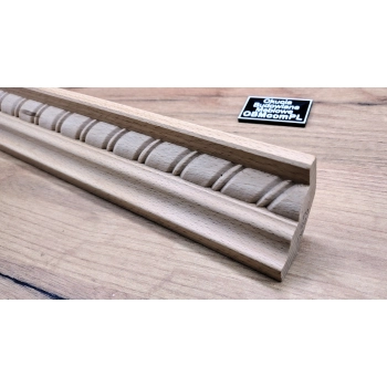GZYMS Drewniany Bukowy Wieńczący Lina Skręcona 47x41mm 1200mm 0282