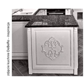 DEKOR 270x410 mm Ornament Ozdobny Ażurowa Korona z Pyłu Drzewnego DIY