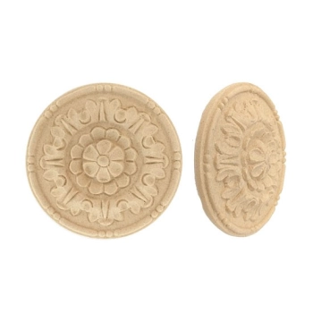 DEKOR 100 mm Okrągła Rozeta Ornament Ozdobny Dekoracyjny z Pyłu Drzewnego