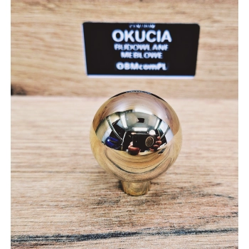 GAŁKA Meblowa 28 mm Kula Okrągła Rączka Ball Uchwyt Szafki ZŁOTY Połysk