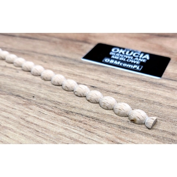 Listwa Drewniana Bukowa Półwałek 7x3mm 1000mm Ozdobna Meble Ramy 0020M