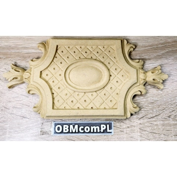 DEKOR 200x100 mm Kartusz Ornament Ozdobny Dekoracyjny z Pyłu Drzewnego DIY