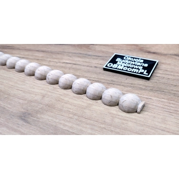 Listwa Drewniana Bukowa Półwałek 20x10mm 1000mm Ozdobna Meble Ramy 0022M