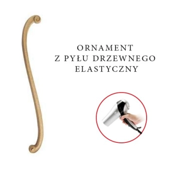 DEKOR 245x35 mm Lewy Ornament Ozdobny Dekoracyjny z Pyłu Drzewnego DIY