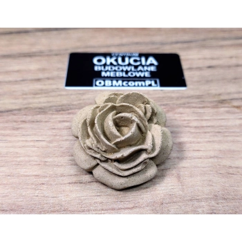 DEKOR fi 40 mm Rozeta Ornament Ozdobny KWIAT RÓŻY z Pyłu Drzewnego DIY