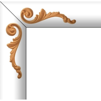 DEKOR 175x50 mm Prawy Ornament Ozdobny Dekoracyjny z Pyłu Drzewnego DIY
