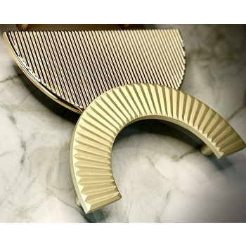 UCHWYT Meblowy 160x80 Półksiężyc Półokrąg Rączka Art Deco MOSIĄDZ MAT L-128