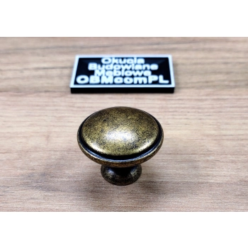GAŁKA Meblowa 30 mm ZENO Rączka Uchwyt Szafki Retro Antyk STARY MOSIĄDZ