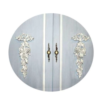 DEKOR 270x95 mm Ornament Ozdobny Dekoracyjny Girlanda z Pyłu Drzewnego DIY