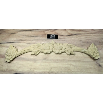 DEKOR 380x95 mm Ornament Ozdobny Feston Girlanda Kwiaty z Pyłu Drzewnego